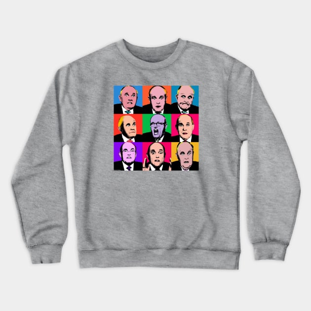 Warhol Giuliani Diptych - Andy Warhol Marilyn Monroe Parody Crewneck Sweatshirt by CH3Media